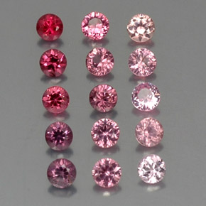 Pedras preciosas de espinélio multicolorido natural de  ct, corte redondo, VVS-VS