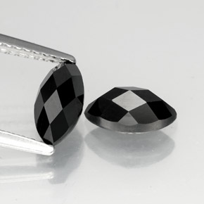 Pedras preciosas de espinélio preto natural de  ct, marquise, opaco