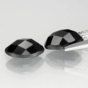 Pedras preciosas de espinélio preto natural de  ct, marquise, opaco
