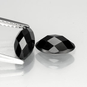 Pedras preciosas de espinélio preto natural de  ct, marquise, opaco