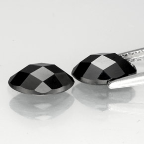 Pedras preciosas de espinélio preto natural de  ct, marquise, opaco