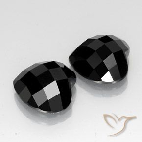 Pedras preciosas de Espinélio Preto natural de 13.46 ct, Coração, Opaco