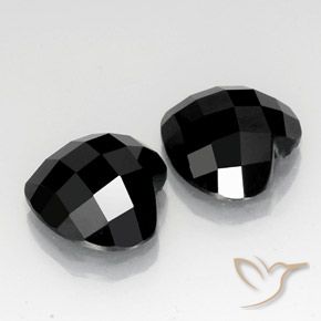 Pedras preciosas de Espinélio Preto natural de 13.12 ct, Coração, Opaco