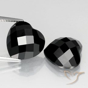 14.51ctw Natural Preto Espinélio, Coração, Opaco