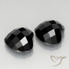 Pedras preciosas de Espinélio Preto natural de 14.37 ct, Coração, Opaco