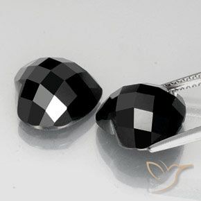 Pedras preciosas de Espinélio Preto natural de 13.98 ct, Coração, Opaco