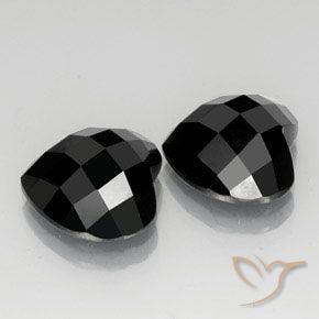 Pedras preciosas de Espinélio Preto natural de 12.97 ct, Coração, Opaco