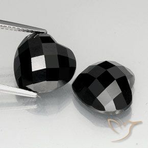 13.94ctw Natural Preto Espinélio, Coração, Opaco