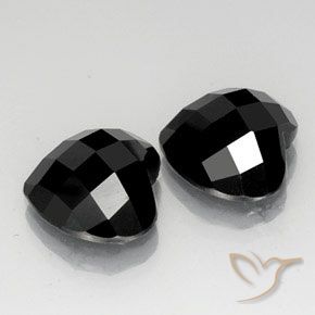 Pedras preciosas de Espinélio Preto natural de 13.94 ct, Coração, Opaco
