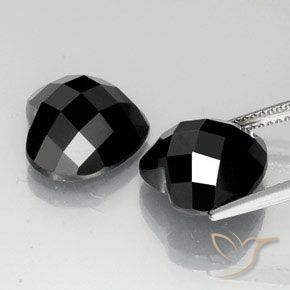 Pedras preciosas de Espinélio Preto natural de 13.94 ct, Coração, Opaco