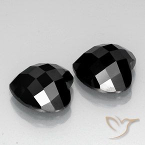 Pedras preciosas de Espinélio Preto natural de 13.48 ct, Coração, Opaco