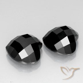 Pedras preciosas de Espinélio Preto natural de 14.00 ct, Coração, Opaco