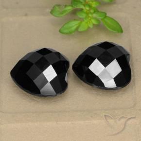 Pedras preciosas de Espinélio Preto natural de 13.94 ct, Coração, Opaco