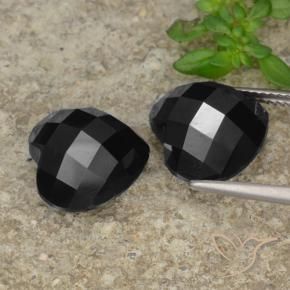 Pedras preciosas de Espinélio Preto natural de 14.00 ct, Coração, Opaco