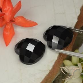 Pedras preciosas de Espinélio Preto natural de 14.66 ct, Coração, Opaco