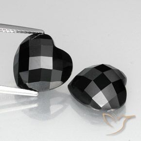 13.56ctw Natural Preto Espinélio, Coração, Opaco