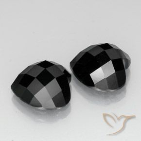 Pedras preciosas de Espinélio Preto natural de 13.56 ct, Coração, Opaco