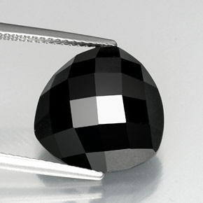 Espinélio preto natural 11,46ct, trillion, opaco