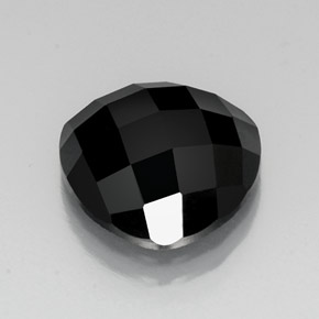 Espinélio preto natural 10,65ct, trillion, opaco