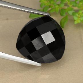 Espinélio preto natural 10,90ct, trillion, opaco