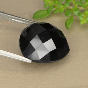 Espinélio preto natural 10,90ct, trillion, opaco