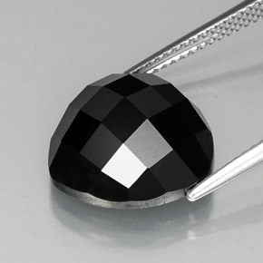 Espinélio preto natural 11,79ct, trillion, opaco