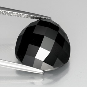 Espinélio preto natural 11,40ct, trillion, opaco