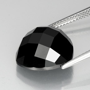 Espinélio preto natural 11,37ct, trillion, opaco