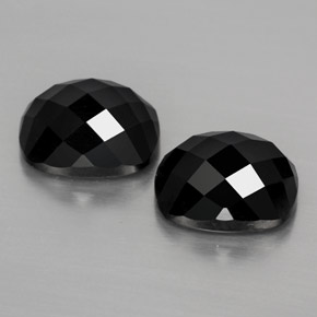 Pedras preciosas de espinélio preto natural de 8,03 ct, almofada cortada, opaco