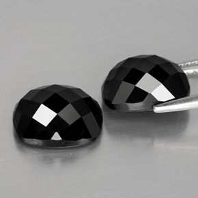 Pedras preciosas de espinélio preto natural de 8,03 ct, almofada cortada, opaco
