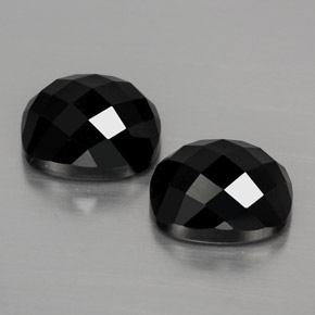 Pedras preciosas de espinélio preto natural de 8,88 ct, almofada cortada, opaco