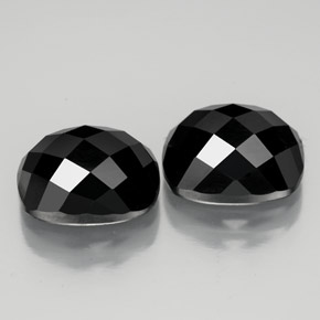 Pedras preciosas de espinélio preto natural de 7,82 ct, almofada cortada, opaco