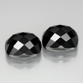 Pedras preciosas de espinélio preto natural de 8,11 ct, almofada cortada, opaco