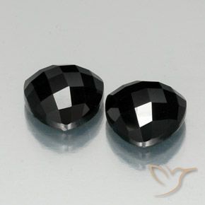 Pedras preciosas de Espinélio Preto natural de 8.89 ct, Trilhão, Opaco