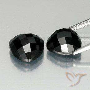 Pedras preciosas de Espinélio Preto natural de 8.89 ct, Trilhão, Opaco