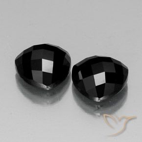 Pedras preciosas de Espinélio Preto natural de 8.96 ct, Trilhão, Opaco