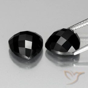 Pedras preciosas de Espinélio Preto natural de 8.96 ct, Trilhão, Opaco