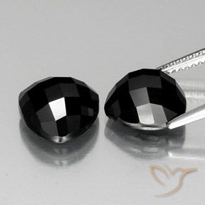 Pedras preciosas de Espinélio Preto natural de 8.92 ct, Trilhão, Opaco