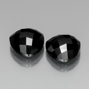 Pedras preciosas de espinélio preto natural de 8,73 ct, trillion, opaco