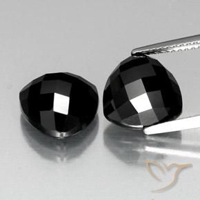 9.42ctw Natural Preto Espinélio, Trilhão, Opaco
