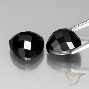 Pedras preciosas de Espinélio Preto natural de 9.42 ct, Trilhão, Opaco