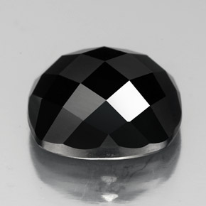 Espinélio preto natural 7,17ct, almofada cortada, opaco