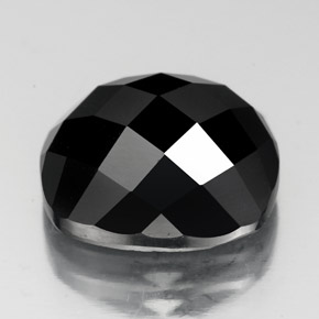 Espinélio preto natural 7,53ct, almofada cortada, opaco