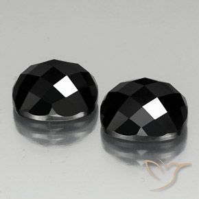Pedras preciosas de Espinélio Preto natural de 14.55 ct, Almofada, Opaco