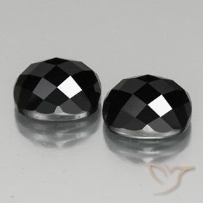 Pedras preciosas de Espinélio Preto natural de 14.57 ct, Almofada, Opaco