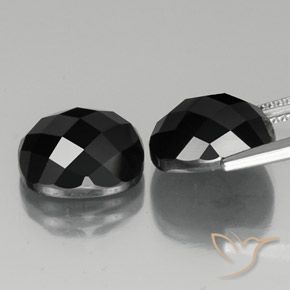 Pedras preciosas de Espinélio Preto natural de 14.57 ct, Almofada, Opaco