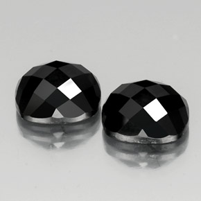 Pedras preciosas de espinélio preto natural de 15,03 ct, almofada cortada, opaco