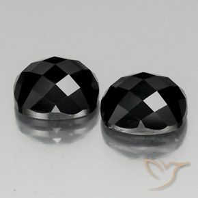Pedras preciosas de Espinélio Preto natural de 14.50 ct, Almofada, Opaco