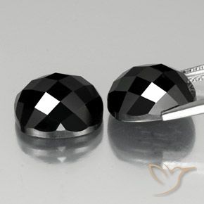 Pedras preciosas de Espinélio Preto natural de 14.50 ct, Almofada, Opaco