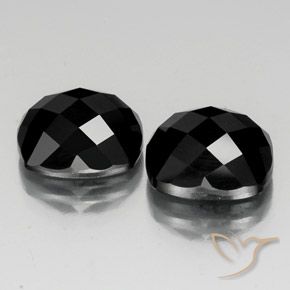 Pedras preciosas de Espinélio Preto natural de 15.01 ct, Almofada, Opaco